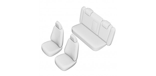 Set Huse Scaun Skoda Octavia II Facelift 2010-2012, Tip 2, Bancheta Fractionata, Tetiere Spate Forma L