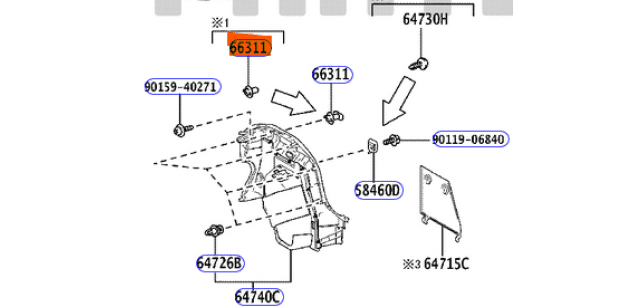 Suport Prindere Sfoara Portbagaj Toyota Original 66311F4020C0