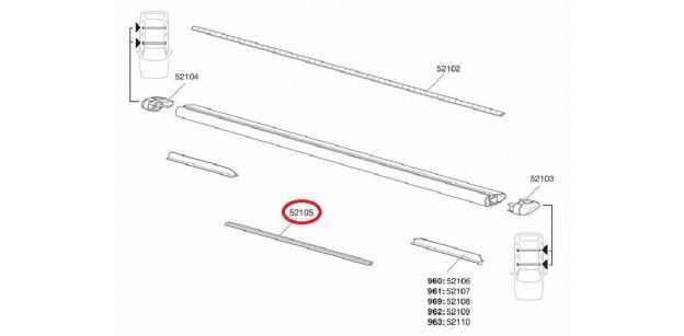 Garnitura Thule WingBar 52105